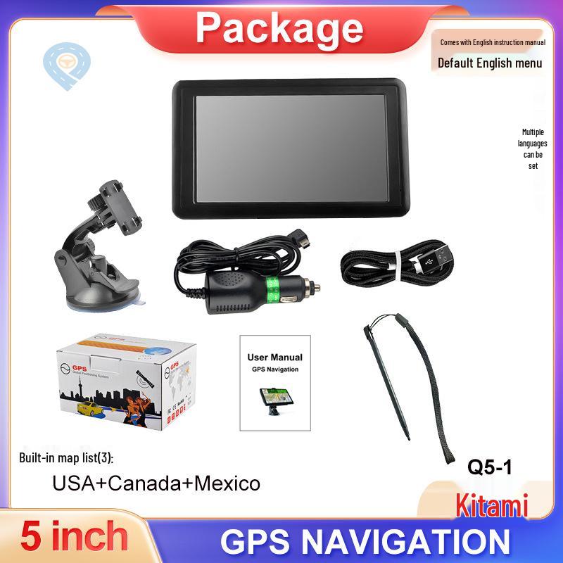 5-Inch Portable Car GPS Navigator with 8G HD Maps for Europe & US, Universal for Car & Truck, Includes FM.