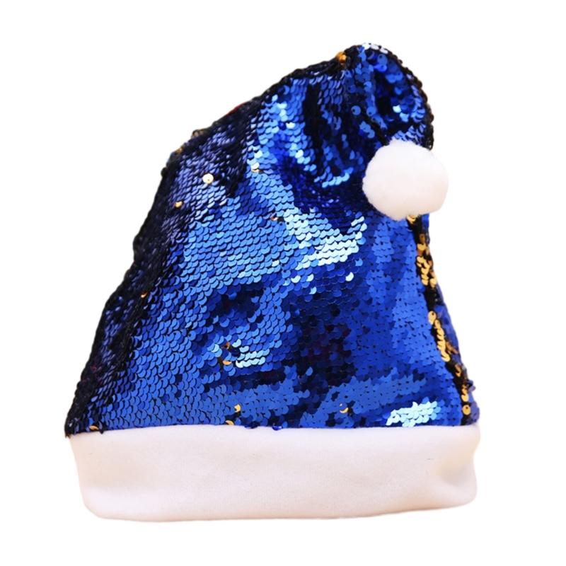 Sequins Christmas Santa Hat Christmas Santa Clauses Hat Christmas Holiday Hat