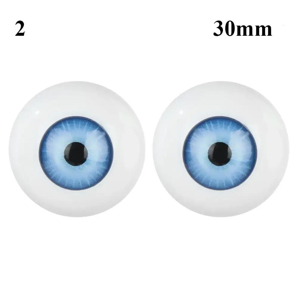 1Pair 22mm 30mm Realistic Half Round Craft Accessories Acrylic DIY Eyeballs Reborn Doll Eyes BJD Mini Easy Use Simulation