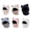 Woolen Kids Winter Hat Windproof Hooded Cap New Neck Warmth Cover  Winter
