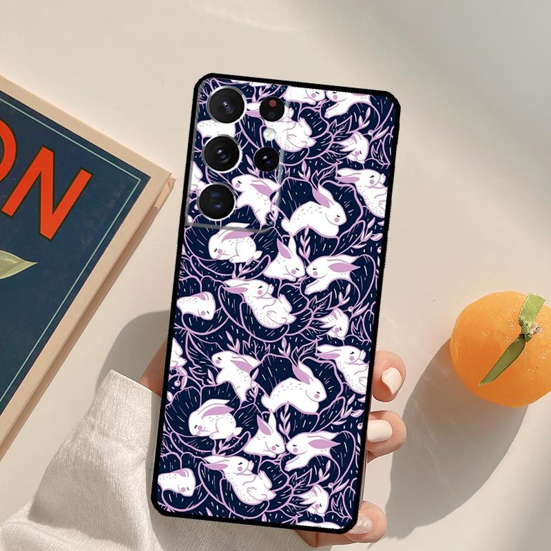 Bunny Rabbits Phone Case For Samsung Galaxy S25 S26 Ultra S24 S20 S21 S22 S23 Plus S10 S25 FE Back Cover
