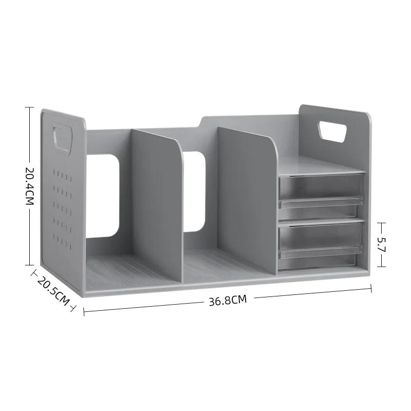 Bookstand with Drawers, Student Desktop Storage Panel, Storage Box, Bookshelf