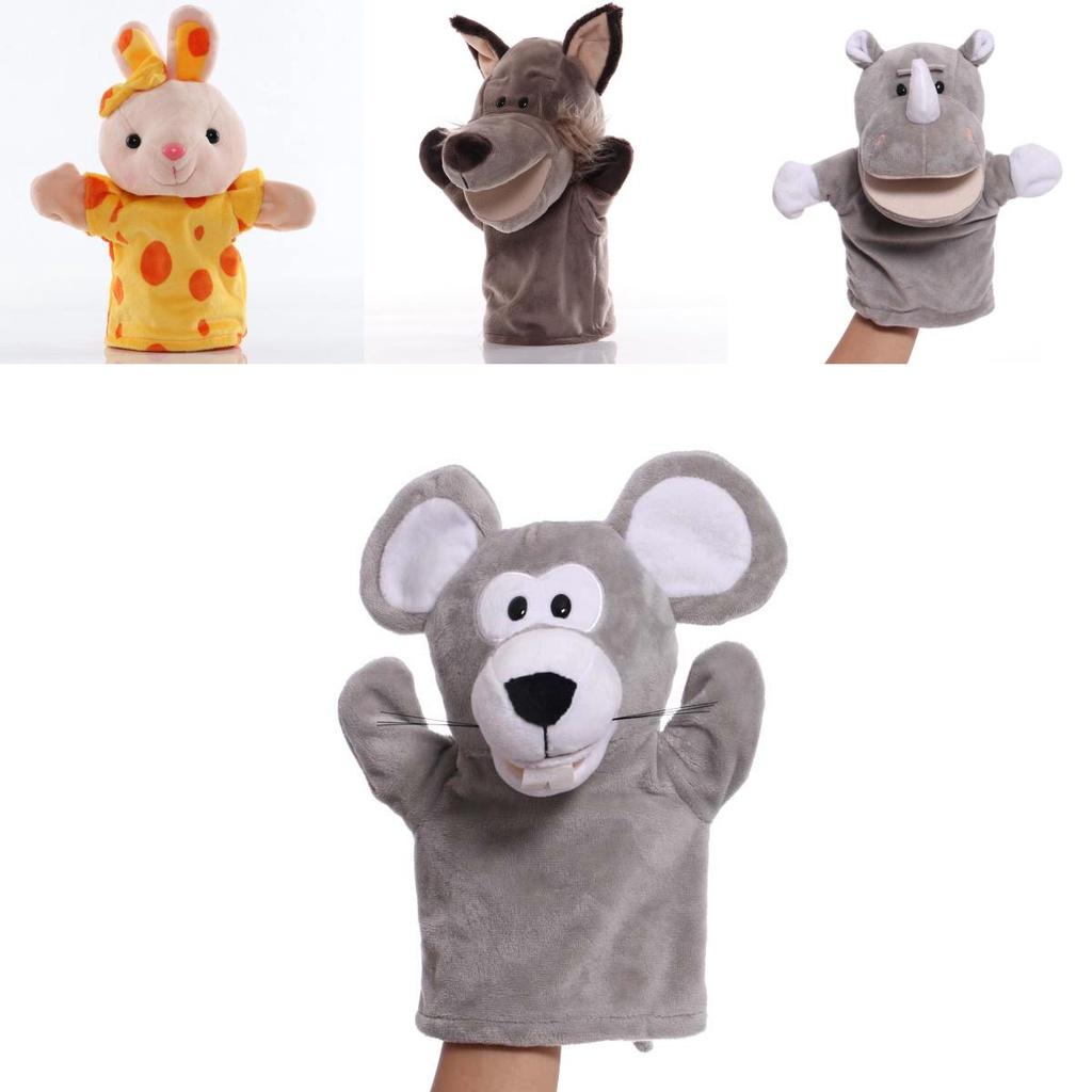 Wholesale Plush Toy Hand Puppet Cartoon Animal Doll With Movable Mouth Interactive Toy For Kindergarten And Parent-child Interaction 25cm Tall