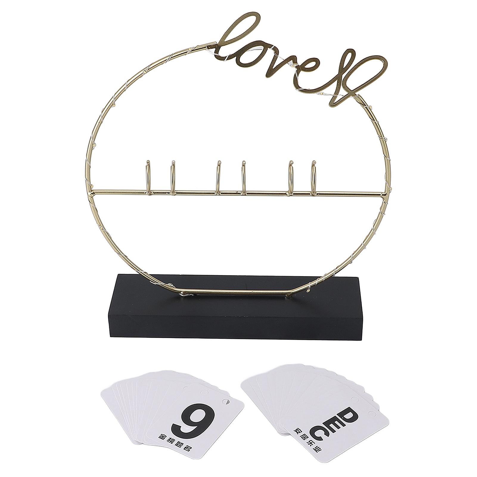 Металлический настольный календарь Современный креативный настольный календарь со светодиодной подсветкой Аксессуары для домашнего декора Black Ground