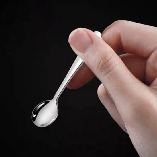 Mini Spoon 9cm Tiny Measuring Scoop for Coffee Spices Food Grade Stainless Steel Spoons for Powder Spices