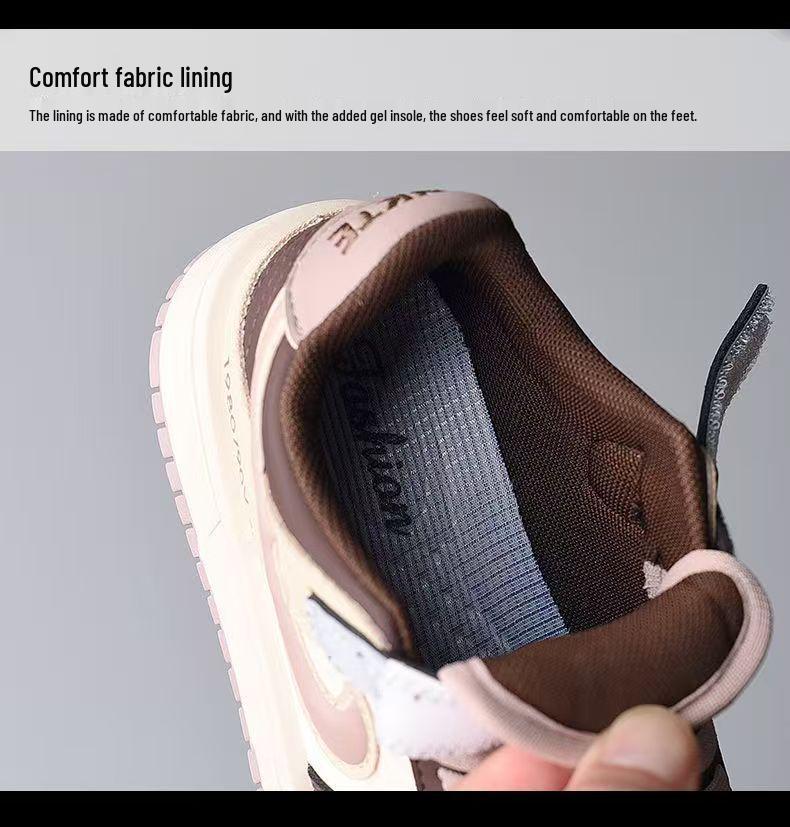 Boys and Girls' Versatile 2026 Spring/Autumn Leather Skate Shoes - Breathable Casual Sports Sneakers