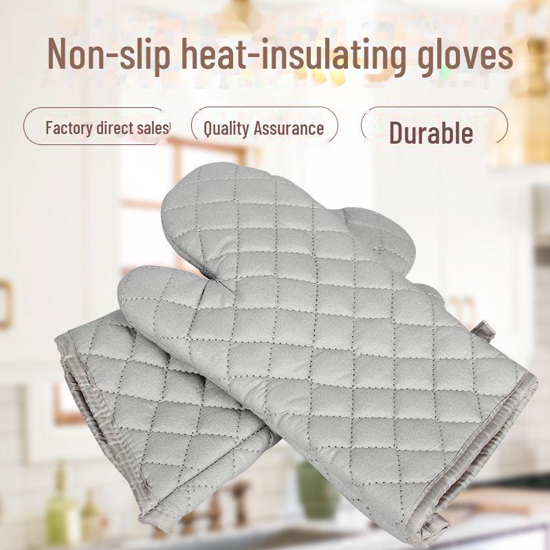 Mănuși de bucătărie din bumbac rezistente la căldură și antiderapante cu izolație îmbunătățită