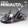 New 1:24 Lamborghini Sian FKP 37 Car Sports Car Model Diecast Sound Super Racing Car Lifting Tail Wing Hot Sale Wheels Children Boys Gift