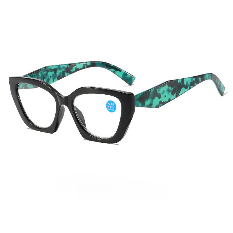 Anti Blue Light Ženy Muži Brýle na čtení Unisex Oversex Cat Eye Computer Brýle pro dalekohled Dioptrické brýle na presbyopii