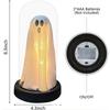 Halloween Decor Light Up Ghost in Plastic Cloche Halloween Decorations Indoor Halloween Ghost Night Light for Home Decorations