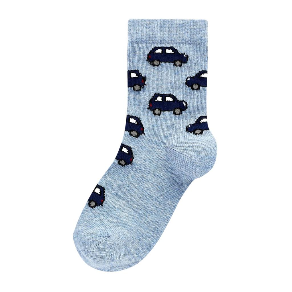 Ex Store Childrens/Kids Transport Cotton Socks (Pack of 7)