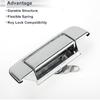 Car Back Rear Exterior Door Tailgate Handles for Toyota Pickup 1989-1995 Durable Tailgate Replacement Handle No.6909089101 ABS Metal Silver Tone 1 Pc
