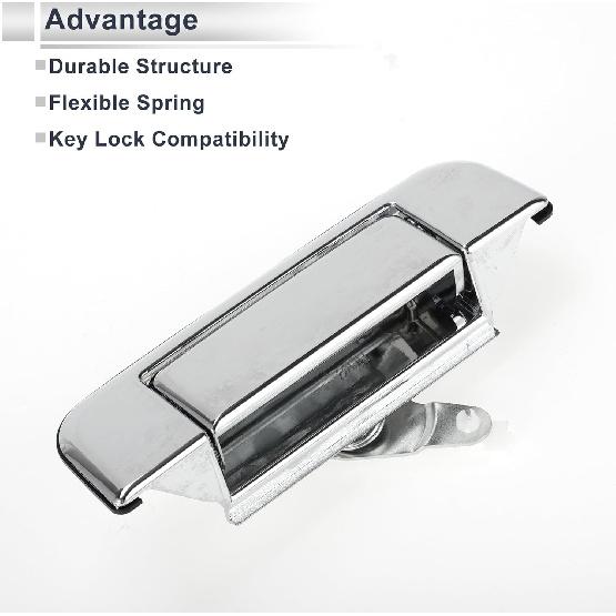 Car Back Rear Exterior Door Tailgate Handles for Toyota Pickup 1989-1995 Durable Tailgate Replacement Handle No.6909089101 ABS Metal Silver Tone 1 Pc