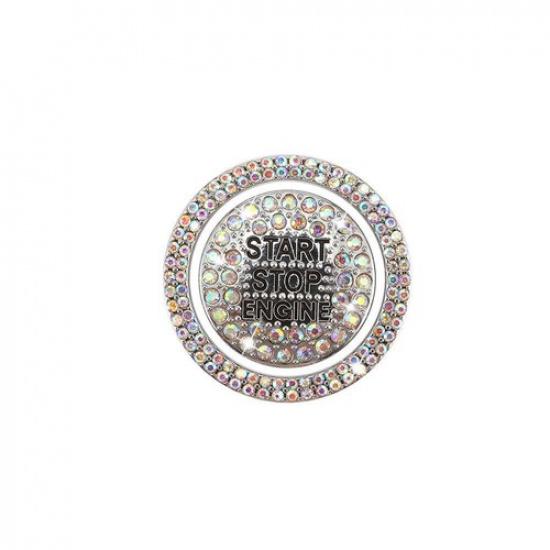 Car Interior Engine Start Stop Button Stickers Protective Cover Accessories Kits