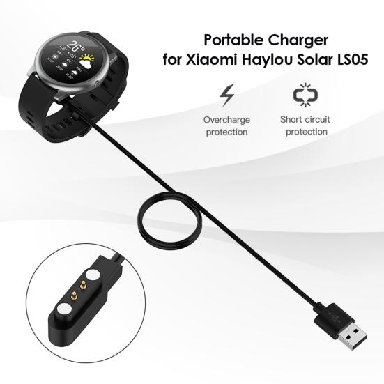 60/100cm Long-Lasting Magnetic Plastic Smart Watch Fast Charging Cable Charger for Xiaomi Haylou Solar LS05