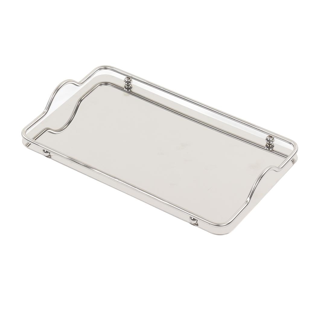 Large Rectangle Tray Stainless Steel Home Living Room Commercial Dishes Tray for Coffee Water Cups Fruit