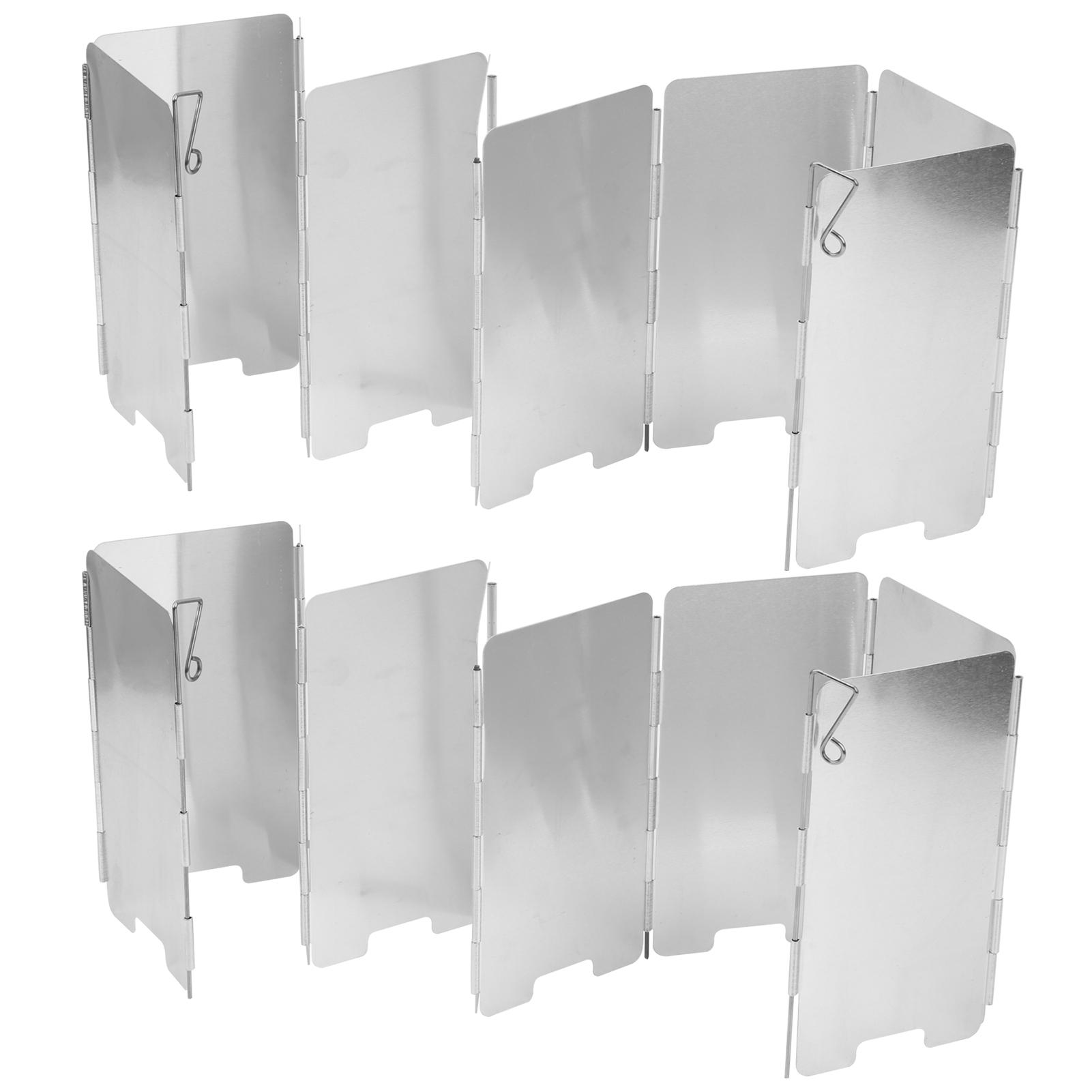 

2Pcs Outdoor Camping Plug Pin Wind Board Aluminium Alloy 9 Plates Cooker Wind Screen