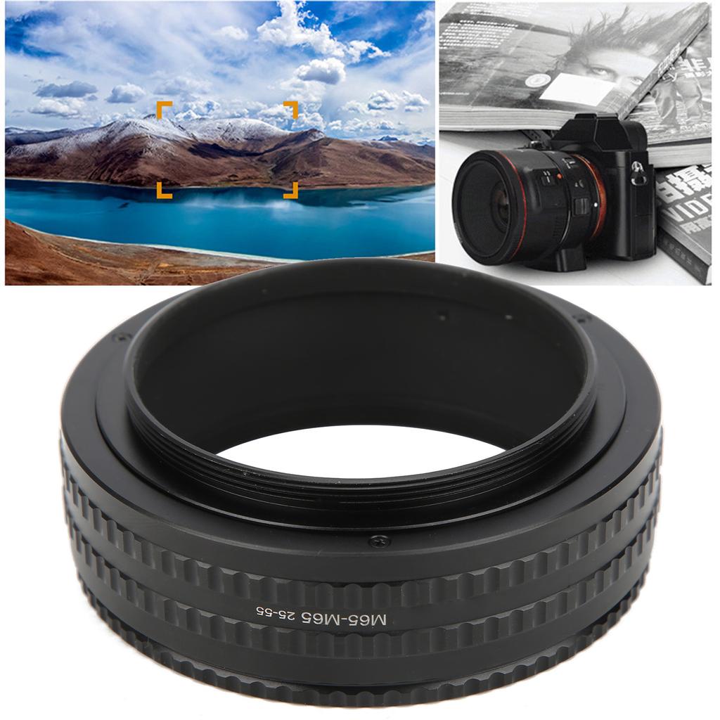 NEWYI M65‑M65 25‑55mm Camera Adjustable Focusing Helicoid Adapter Macro Extension Tube