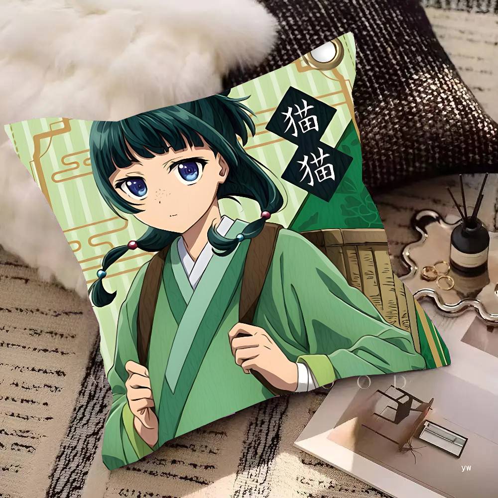 Maomao Animation The Apothecary Diaries Pillow Case Fashion Square Pillowcase Bedroom Sofa Room Ins Decoration Leisure