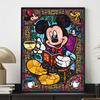 DIY Diamond Painting Mickey Drinking Coffee Cross Stitch Kit Mosaic Art Diamond Painting Full Circle Diamond Home Decoration