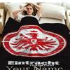 1PC Eintracht Frankfurt Custom Name Patterned Flannel Blanket Suitable For All Seasons for Home Decor Warmth and Comfort Gifts Holiday Present