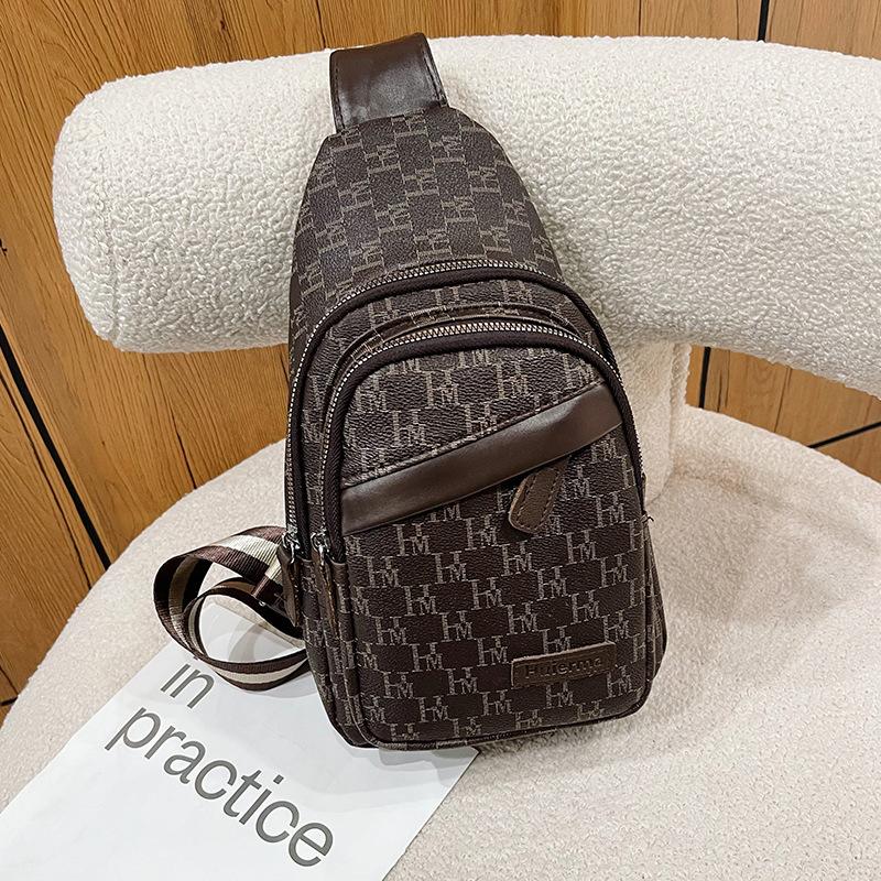 

Модная нагрудная сумка с принтом для женщин, осень и зима, новая простая женская сумка через плечо, сумка-мессенджер в стиле ретро из искусственной кожи