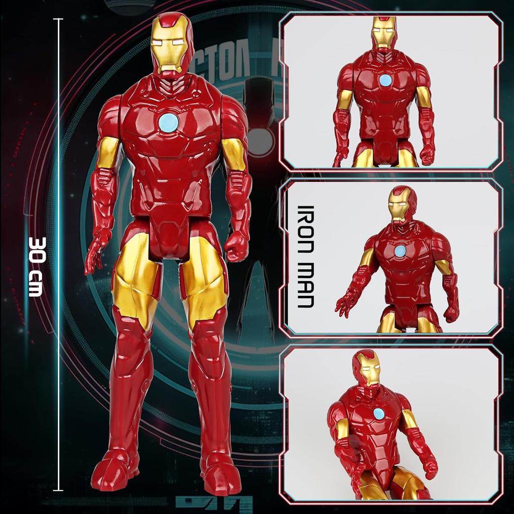 Marvel Avengers Iron Man 30cm Collectible Action Figure Toy for Kids, Perfect for Marvel Fans, Superhero Enthusiasts & Imaginative Play