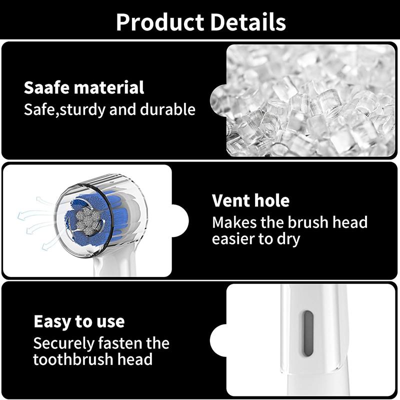 6Pcs Electric Toothbrush Head Cover Toothbrush Dustproof Covers Cap Compatible with Braun Oral B Replacement Heads and iO Series