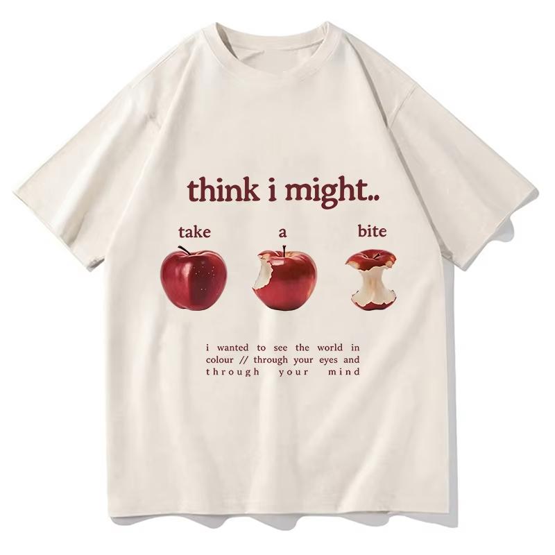 2026 Beabadoobee Think I Might Take A Bite Merch T-shirts Men Women Fashion Pop Music T Shirts Male Casual Vintage Oversized T-s