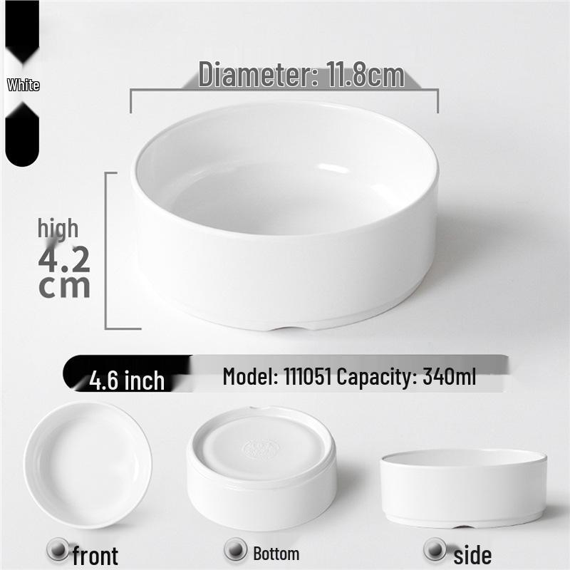Zweifarbige Melamin-Tischware: Kleines Schalen- und Schalenset für Buffet und Grill-Dipsaucen.