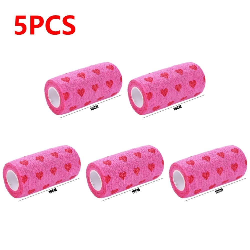 Printed Self Elastic Adhesive Athletic Tape Wraps 2.5cm/5cm/7.5cm Sports Colorful Bandage for Tattooing Finger Joint Knee Pet