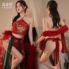Sexy Underwear, Ancient Clothing, Court Style, Pure Desire Hanfu Belly Pocket Set, Sexy Classical Embroidery Perspective 6