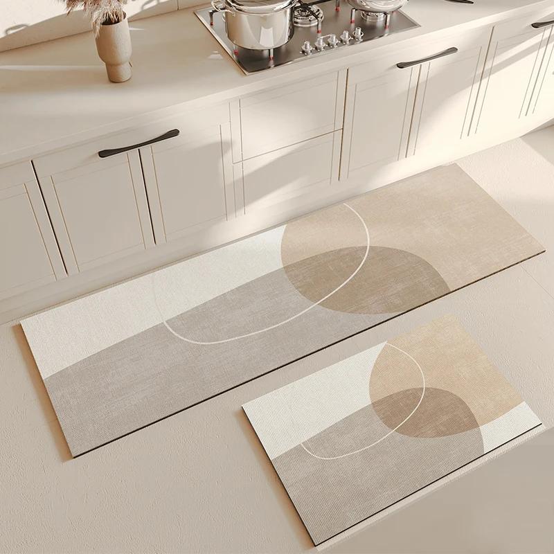 Kitchen Carpet Pvc Mat Absorbent Diatom Mud Non-slip Rug Water-absorbent Quick-drying Floor Mats Alfombra De Cocina 