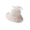 Cotton and Linen Sunscreen Hat Women's Rear Split Bow Fisherman Hat Solid Color Sunshade Hat