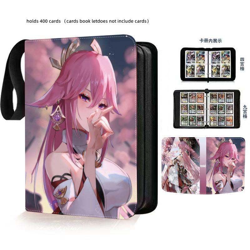400900 Pcs Card Album Book Anime Genshin Impact Collection Card Zipper Game Cards Sunny Starscout Binder Holder Kids Gifts Toys