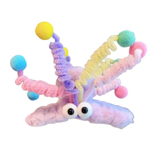 Women Hair Claw Cartoon Shape Strong Grip Shark Hair Clip with Big Eyes Decor