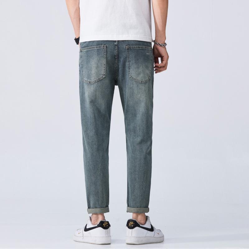 Spring and Summer Thin Nine-point Men's Jeans Slimming Nine-point Men's Casual Pants