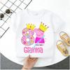 Peppa Pig 1-8 years old children' Polyester short-sleeved boys' sports shirt, girls' casual top with digital print, summer T-shirt