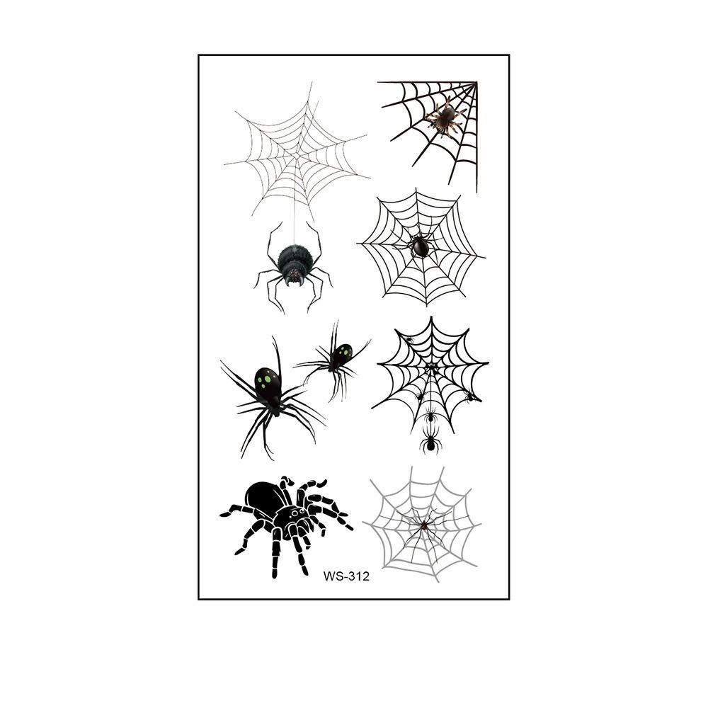 40Sheets DIY Spider Temporary Tattoos Waterproof Body Art Stickers Fresh Face Patch  Women