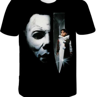 Halloween Michael Myers 3D Printed T-shirt Men Women Summer Fashion Casual Short Sleeve Cool T Shirt Streetwear Oversized Tops