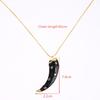 Personalized Enamel Horn Pendant Necklaces For Women Luxury Design Long Necklaces Vintage Chunky Jewelry Gift