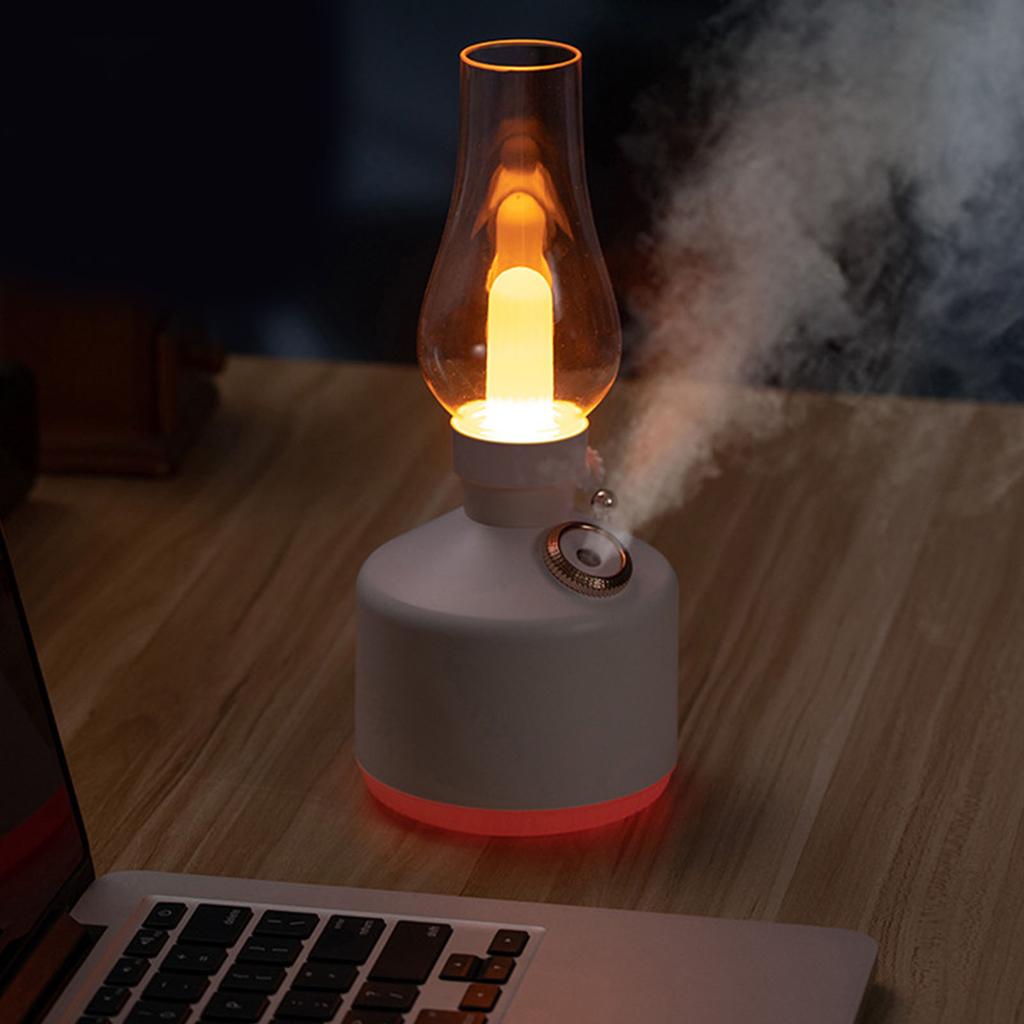 Vintage Light Humidifier Quiet USB Charging Dimmable Small   Diffuser Humidifier Desk Lamp for Bedroom   Living Room