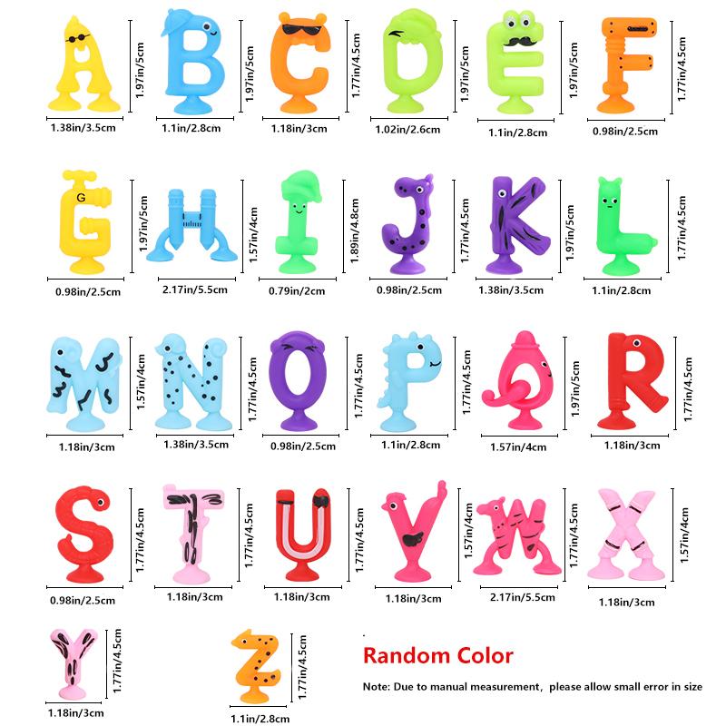 Numbers Letters Suction Cup Toys For Kids, Sensory Sucker Toys, Bath Toys For Toddlers, Educational Toys For Boys And Girls