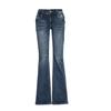 Early Spring Vintage Distressed Slim Micro Flare Denim Pants For Women Casual Pants Oversize Denim Trousers