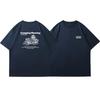 Vintage Outdoor Camping Printed Short Sleeve Tshirt Unisex Summer Loose Pure Cotton Breathable Teen Commuter Half Sleeve