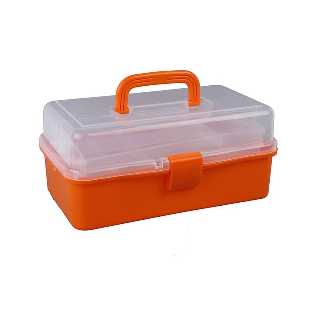 Tool Storage Box with Handle Three Layer Container Household Storage for Screw Parts Crafts Sundries Organization
