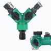 2 Way Garden Hose Splitter Garden Hose Connector with Faucet Watering Shut Off for Landscaping Flower Planting Irrigation