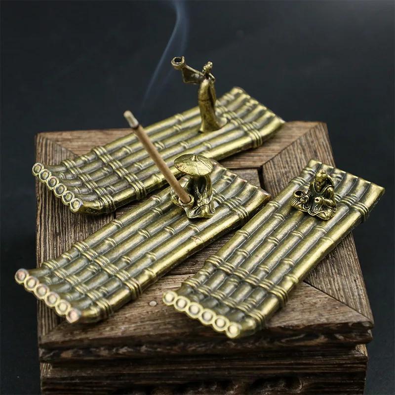 Family/Hotel Incense Holder Boat Fisherman Incense Stick Burner Desktop Ornaments Vintage Home Decor Incense Burners
