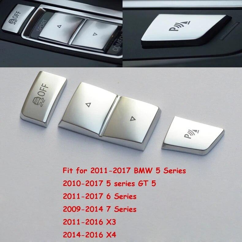 

Кнопки из АБС-пластика, аксессуары для декоративной крышки, хром, легко наклеивается для BMW 5, 6, 7 серии F10 F12 F07 F18 F01, рычаг переключения передач Option B