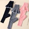 Girls Pants Skirt Fake Two Piece Children's Breathable Skirt Pants Thin Bottom Pants Girls Leggings Pleated Mini Skirts Spring Autumn